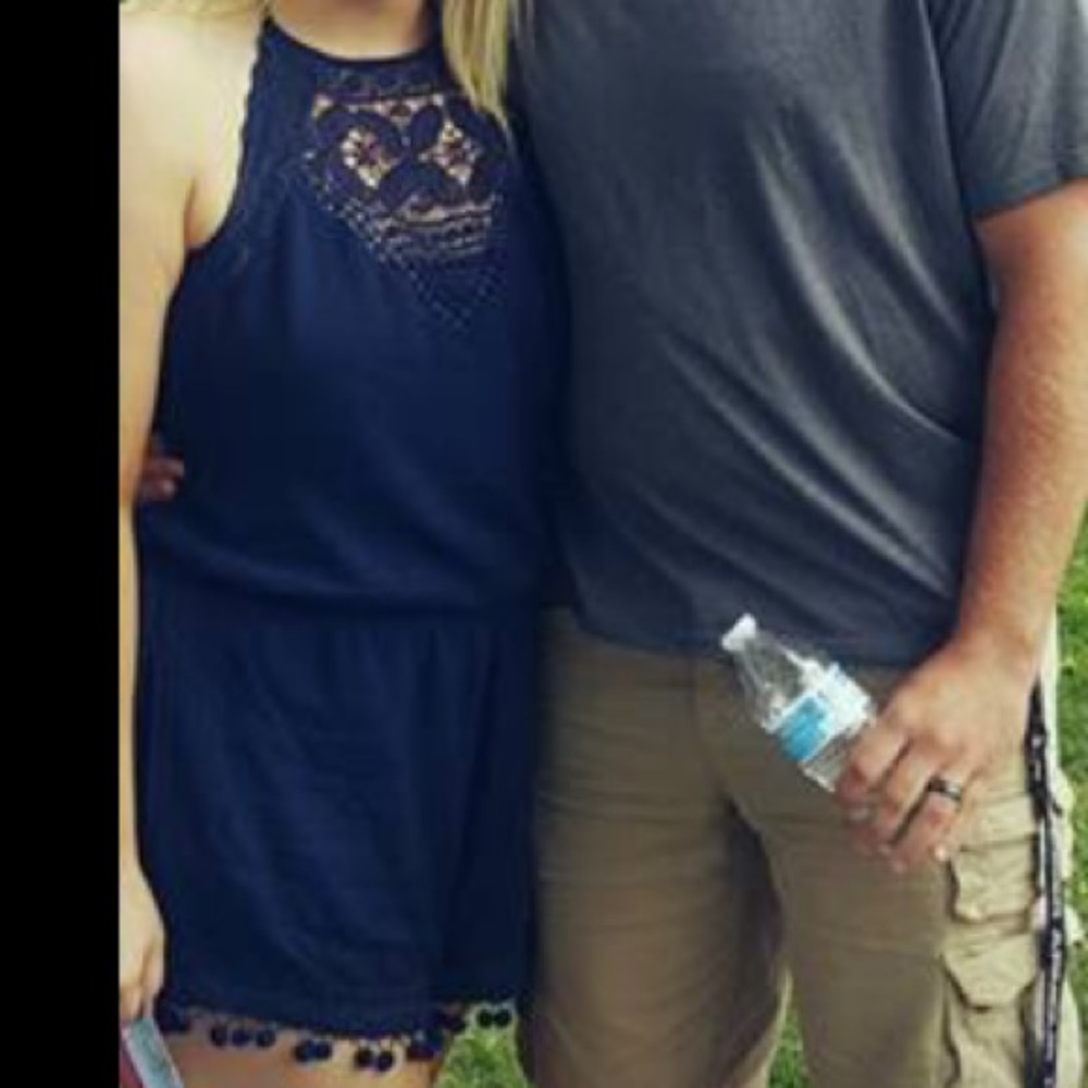 American Eagle navy romper